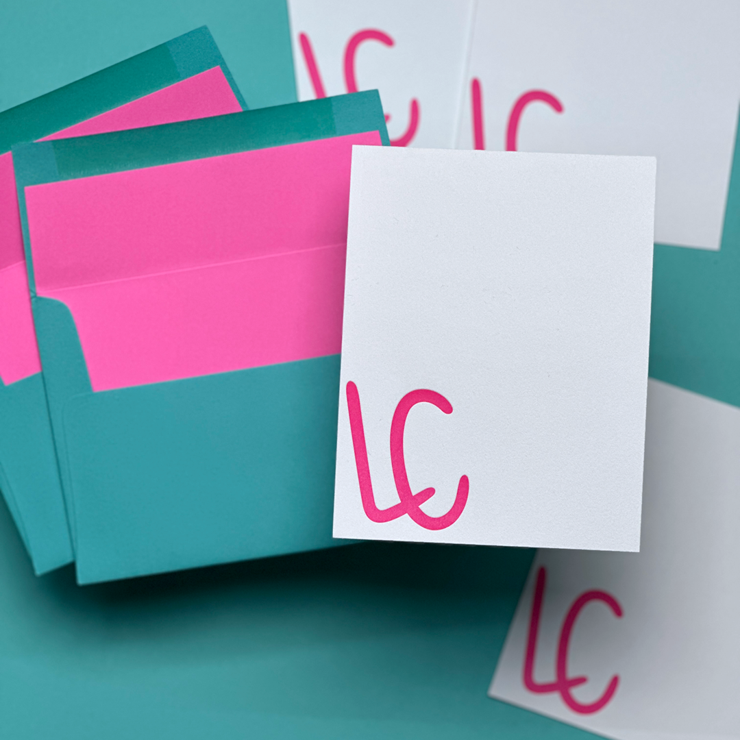 Letterpress Initials Stationery Sets, Personalized Gifts