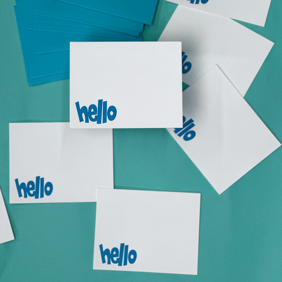 Block Hello, Letterpress Notecard Set