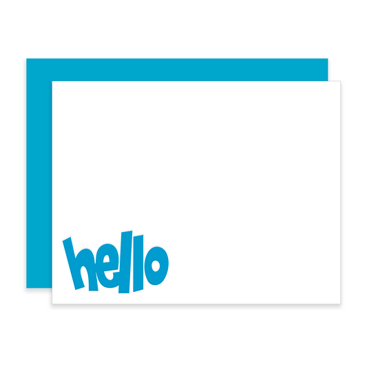 Block Hello, Letterpress Notecard Set