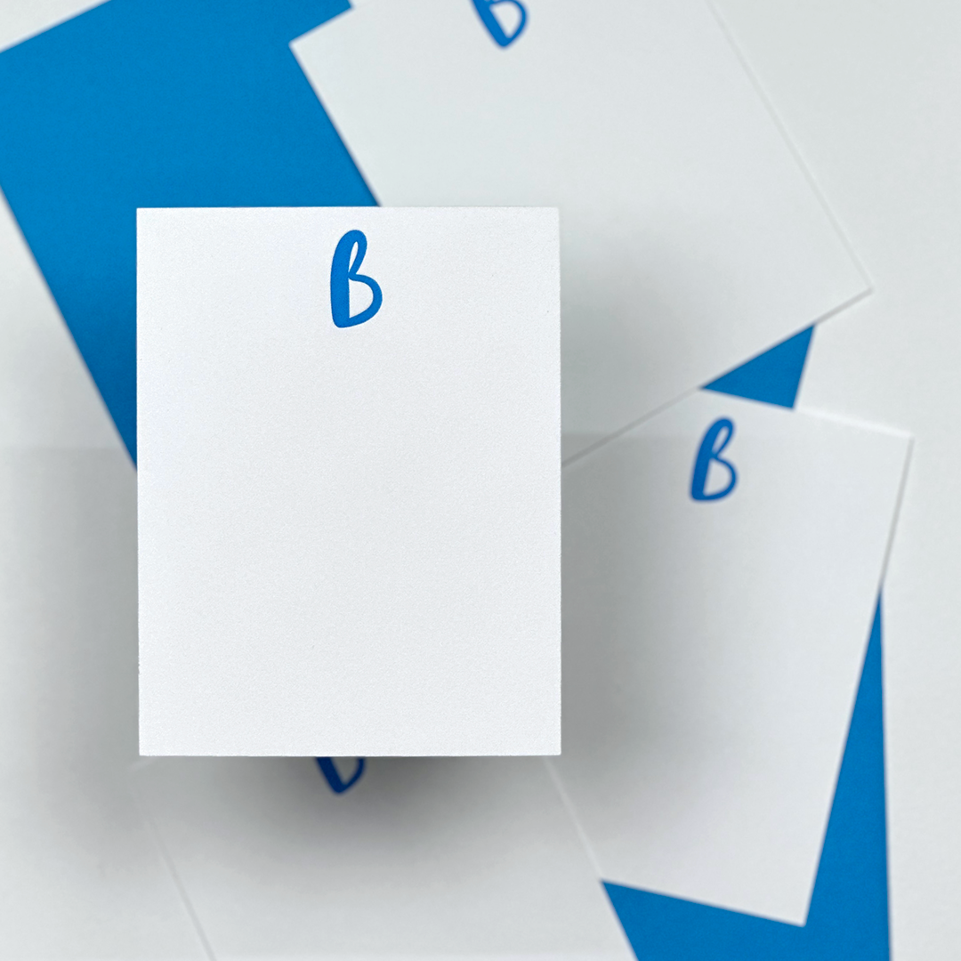 Bubble Letters Stationery | Personalized Note Card Set