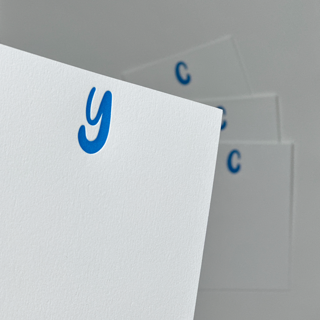 Bubble Letters Stationery | Personalized Note Card Set