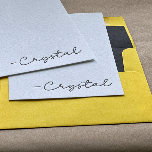Crystal | Personalized Note Cards Set