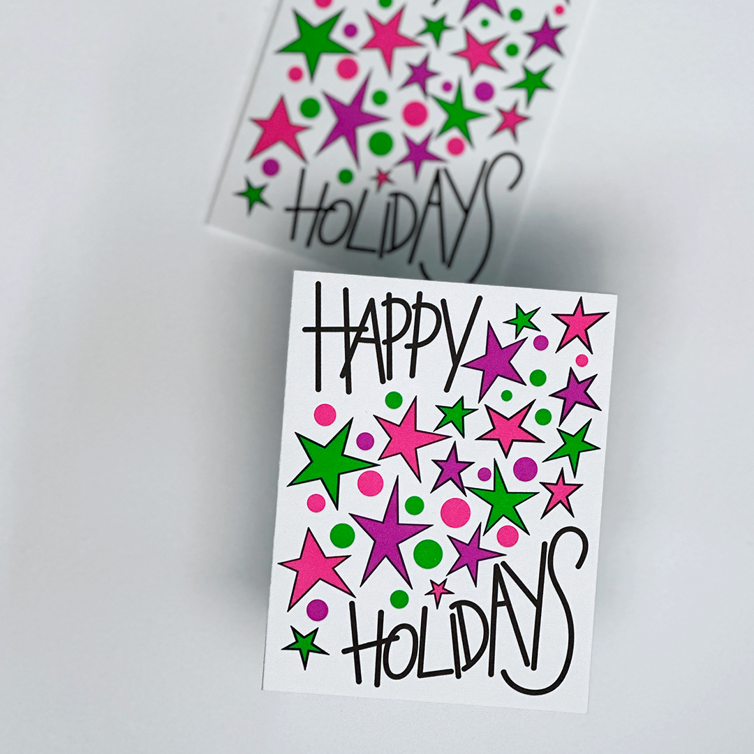 Happy Holidays, Letterpress Holiday Card Set