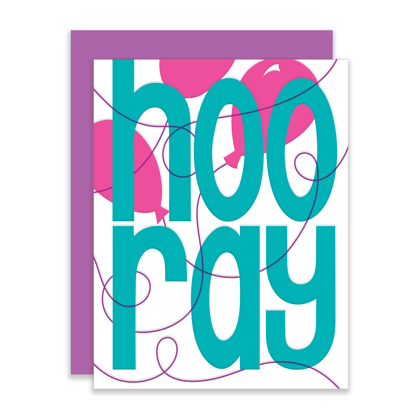 Hooray Balloons! | Letterpress Celebration Card
