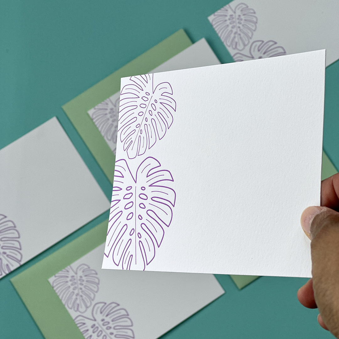 Monstera Deliciosa | Letterpress Notecard Set