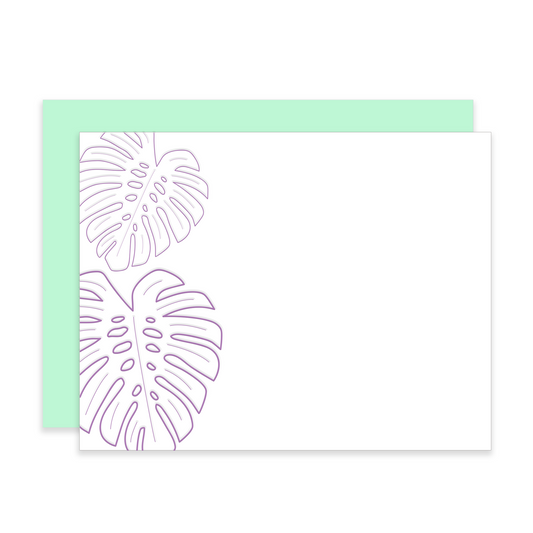 Monstera Deliciosa | Letterpress Notecard Set