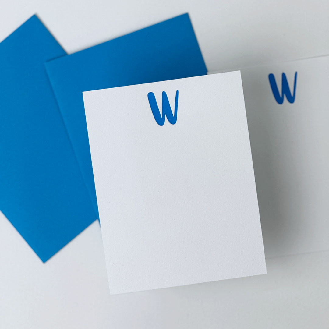 Bubble Letters Stationery | Personalized Note Card Set
