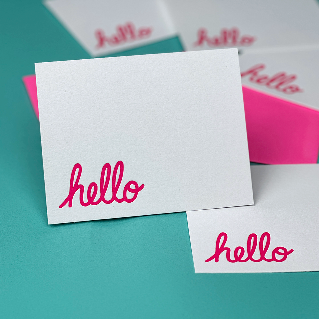 Hello Notecards | Letterpress Stationery Set