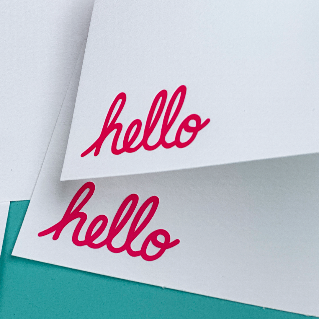 Hello Notecards | Letterpress Stationery Set