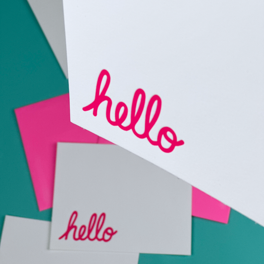 Hello Notecards | Letterpress Stationery Set