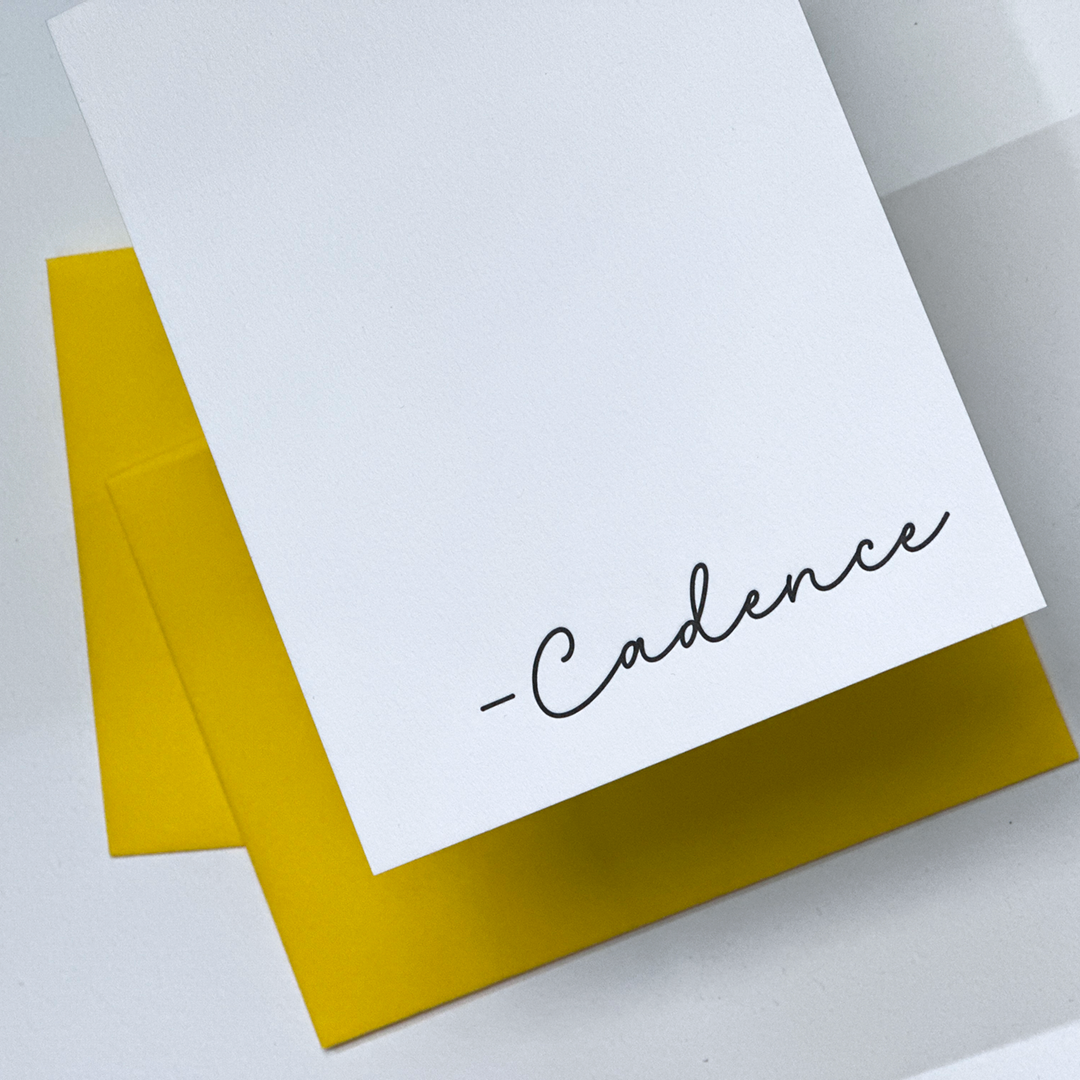 Personalized Signature Stationery | Letterpress Printed Note Cards