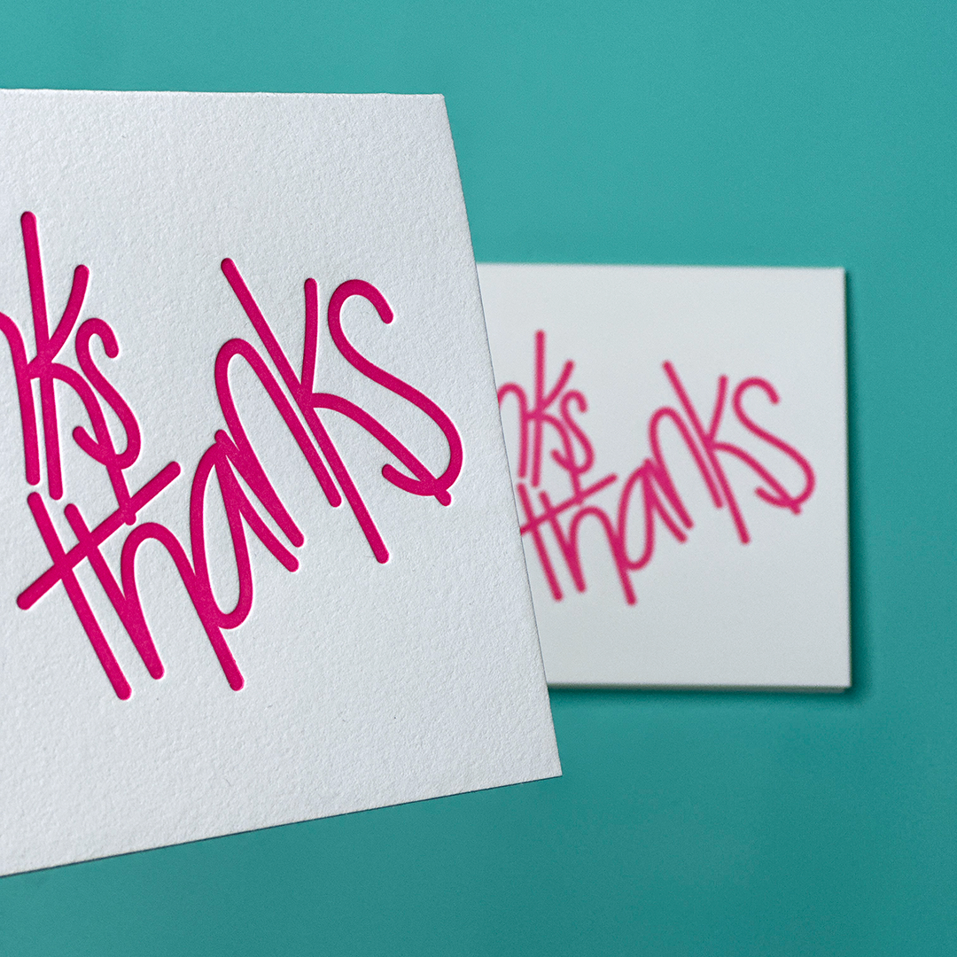 Thanks, Thanks | Letterpress Greeting Card