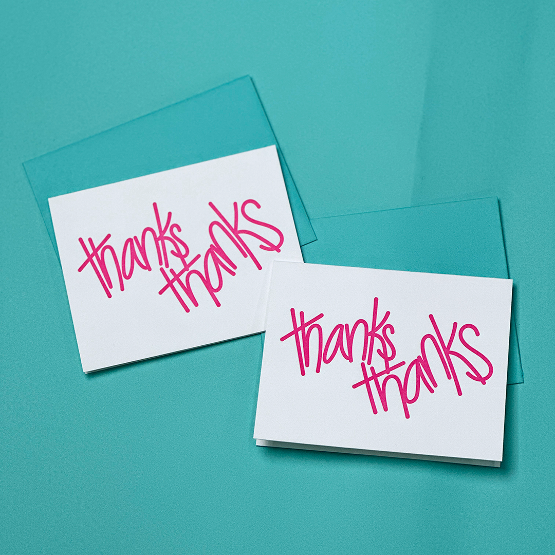 Thanks, Thanks | Letterpress Greeting Card