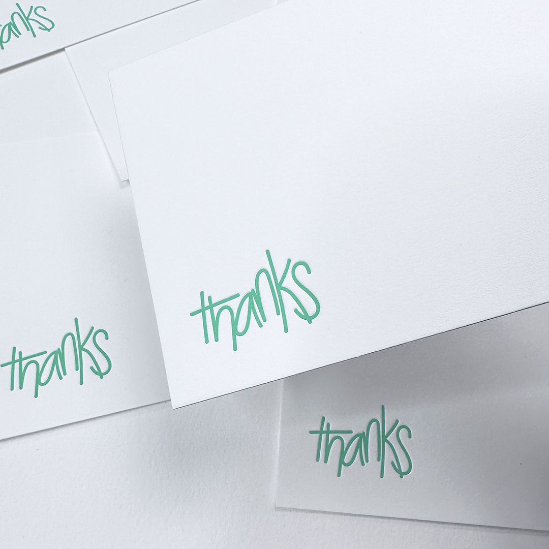 Tiny Thanks, Letterpress Notecard Set