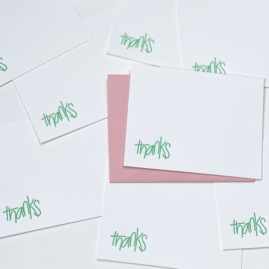 Tiny Thanks, Letterpress Notecard Set