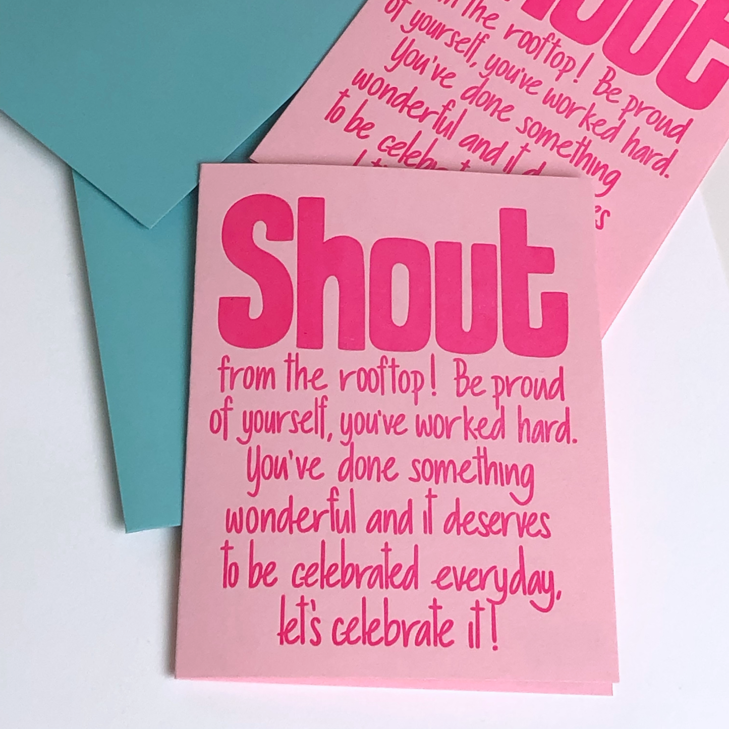 Shout from the rooftop | Letterpress Card