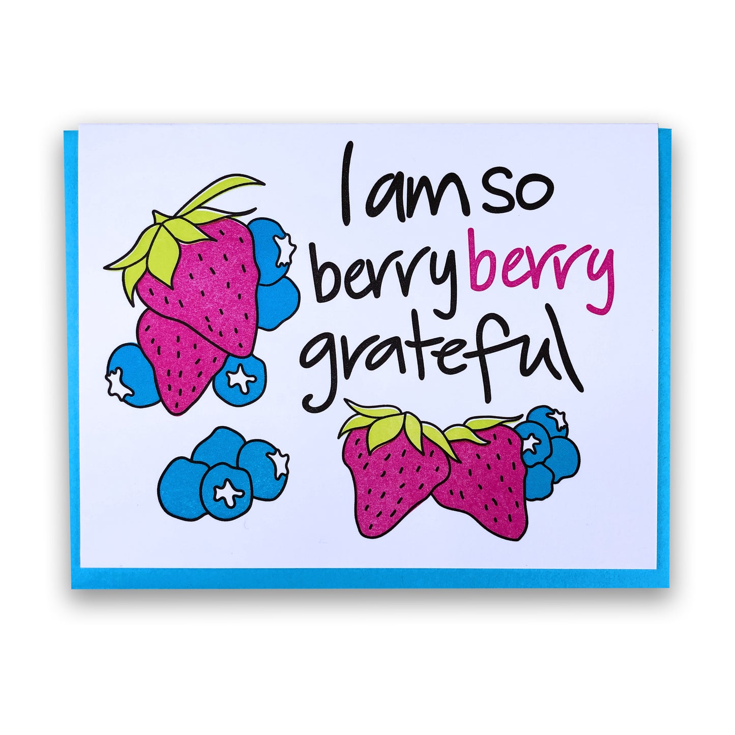 Berry Berry Grateful | Letterpress Funny Thank you Card