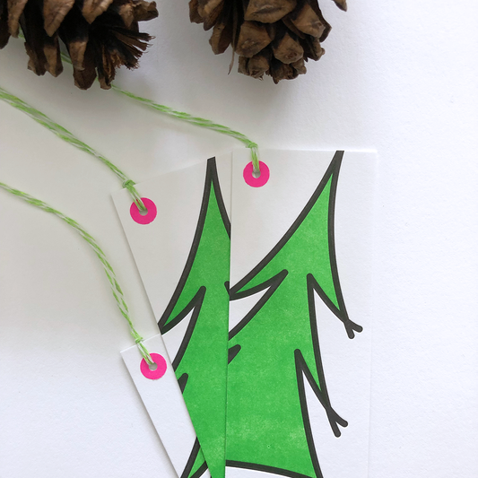 Christmas Tree Gift Tags (set of 6) | Letterpress Gift Tags