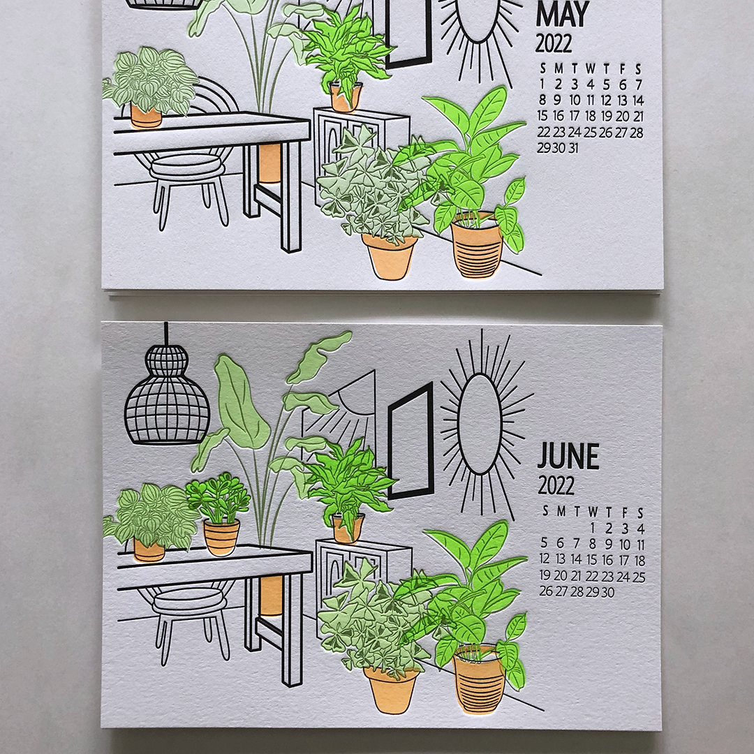 2022 Letterpress Calendar | Desk Accessories
