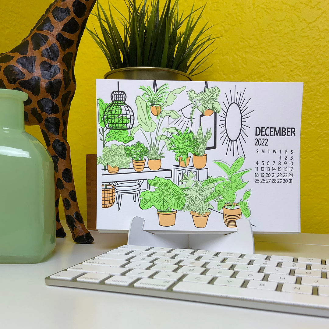 2022 Letterpress Calendar | Desk Accessories