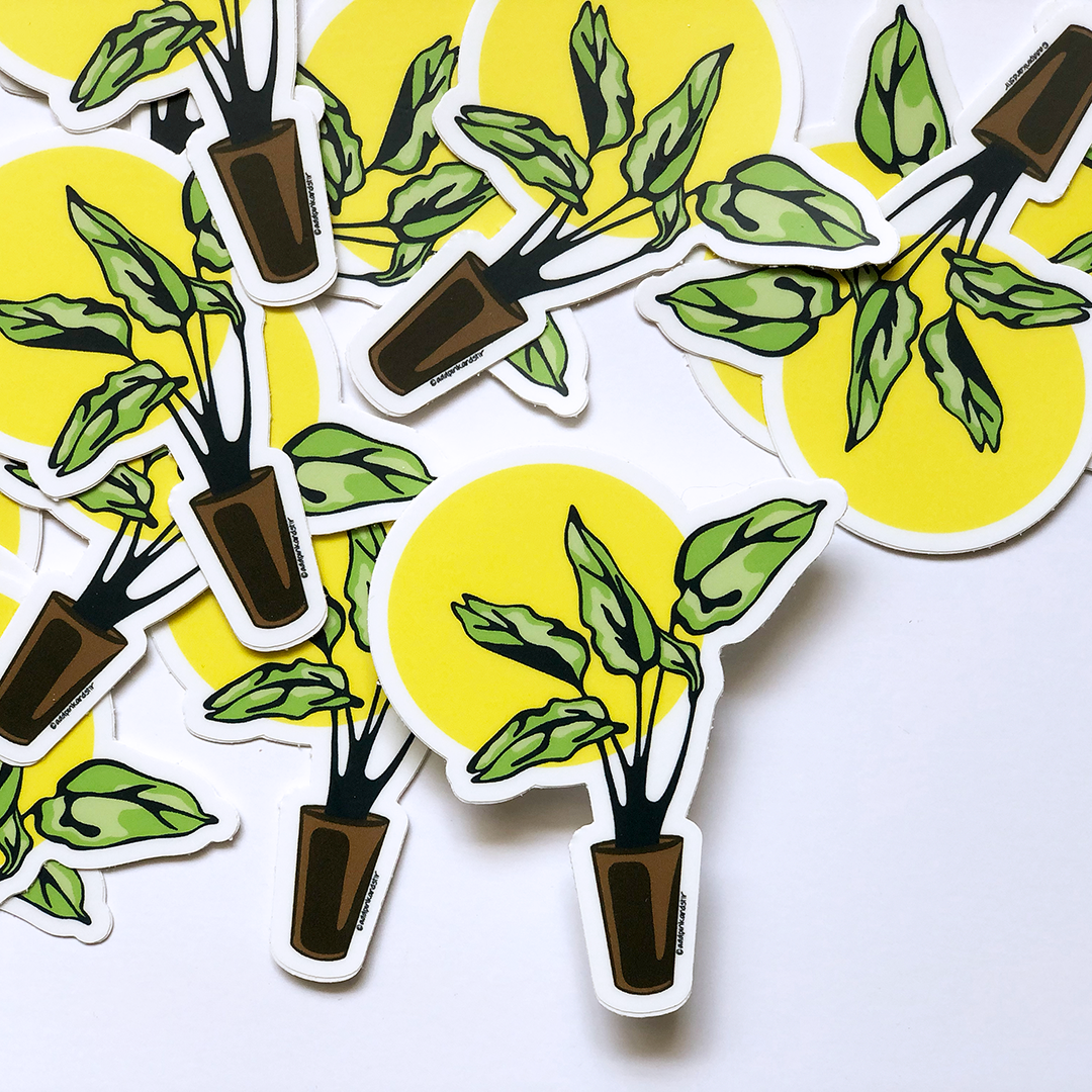 Plant Aesthetic Sticker | Weatherproof, Vinyl Sticker