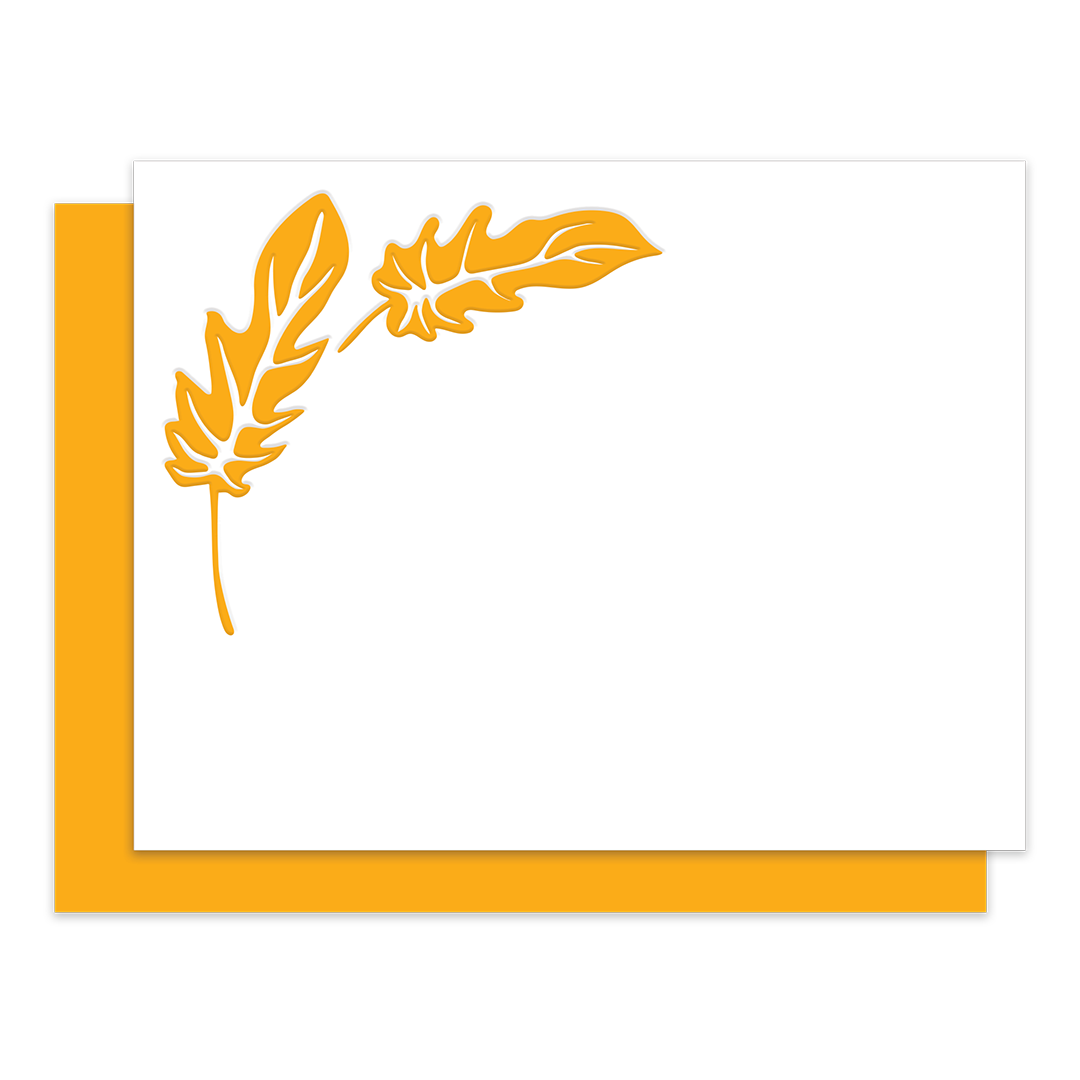Large Leaf Flat card | Notecard Set of 10