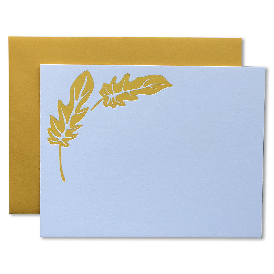 Large Leaf Flat card | Notecard Set of 10