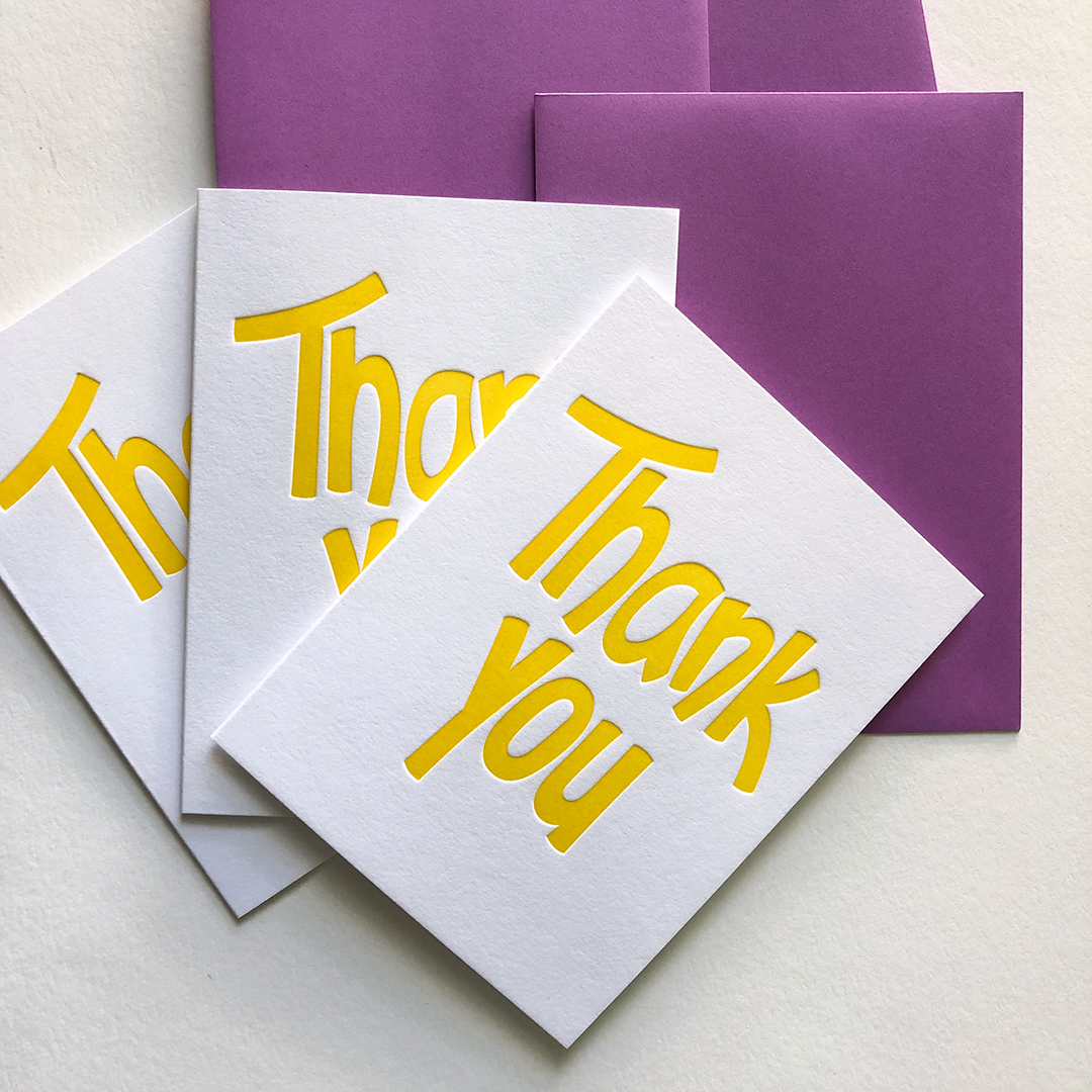 Thank You Card | Letterpress Greeting Card