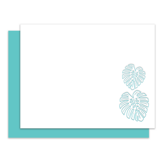 Monstera Leaf Note Cards | Notecard set of 10