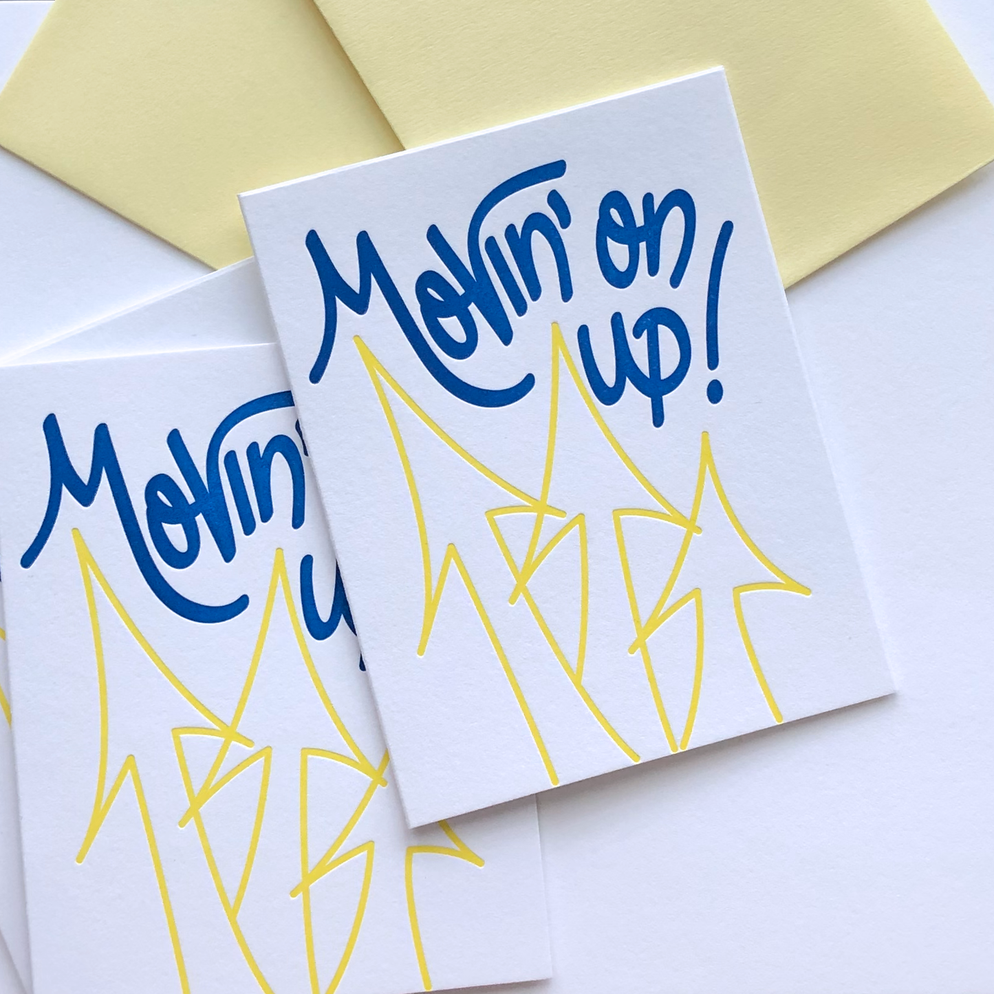 Movin’ on up! | Letterpress Greeting Card