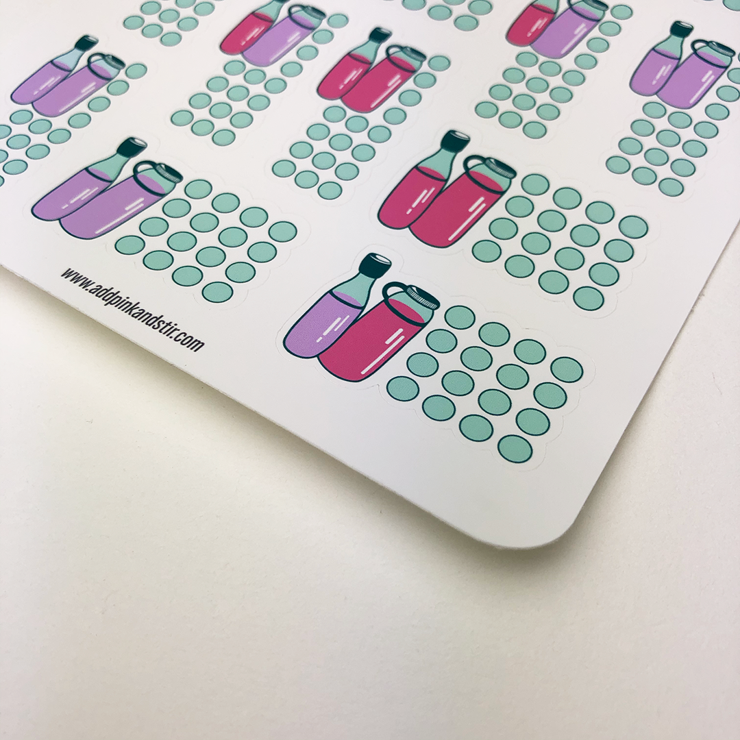 Water Tracker | Daily Planner Stickers
