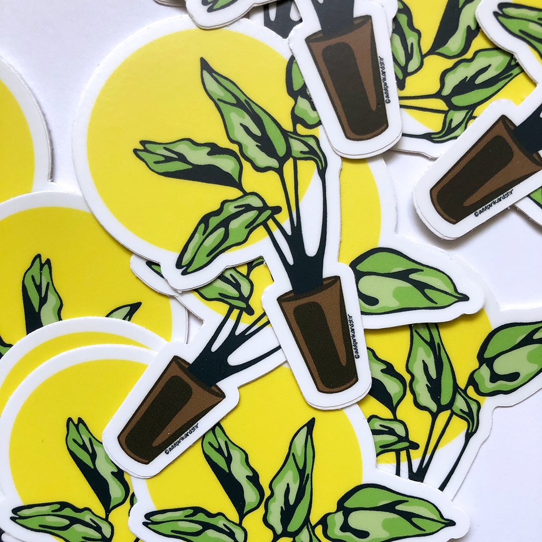 Plant Aesthetic Sticker | Weatherproof, Vinyl Sticker