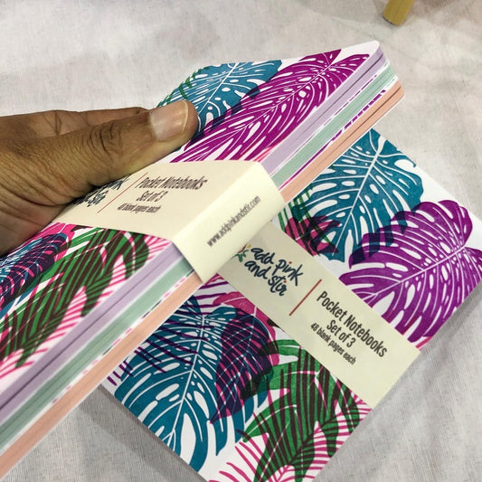 Letterpress Notebook Set | Pocket Sketchbook Set