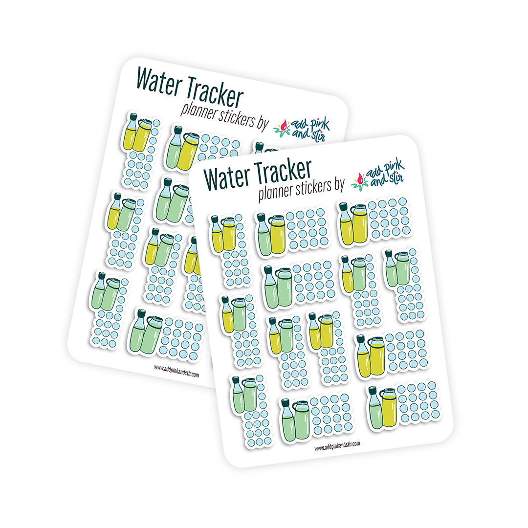 Water Tracker | Daily Planner Stickers
