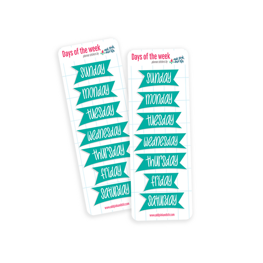 Weekly Planner Sticker Set | Days of the Week Sticker Kit