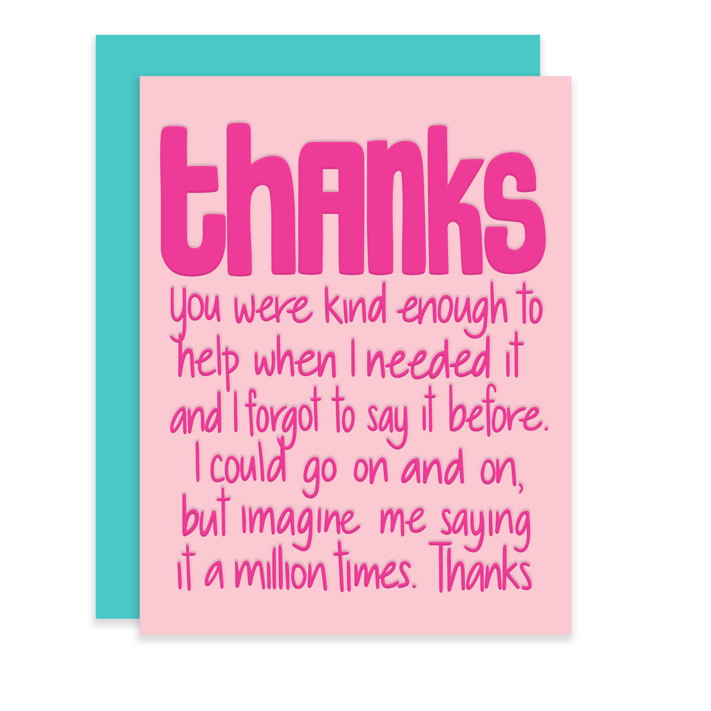 Late Thank You | Letterpress Card