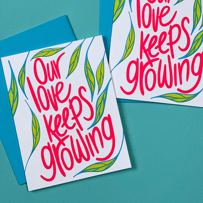 Growing Love, Letterpress Love Card