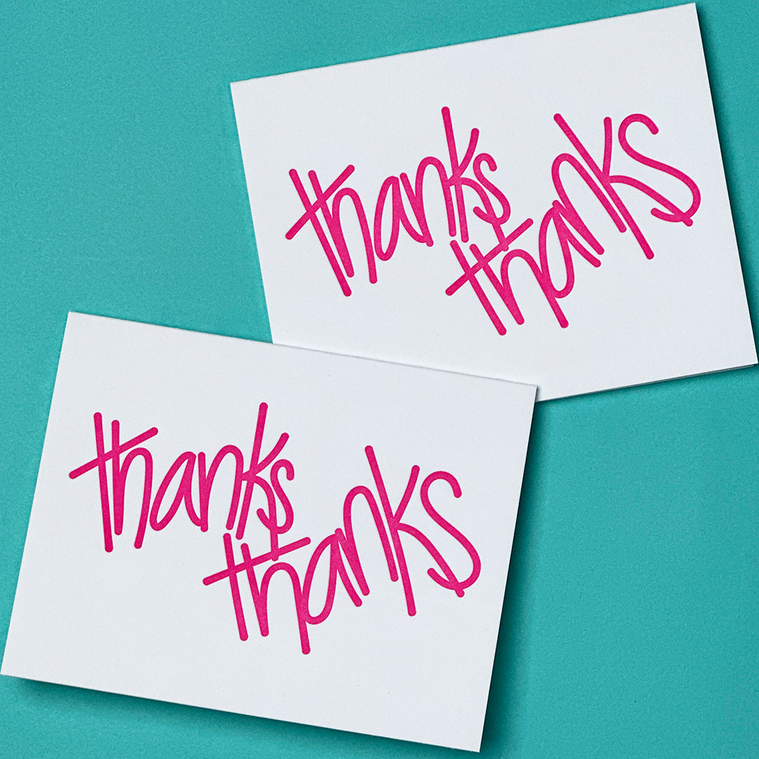 Thanks, Thanks | Letterpress Greeting Card