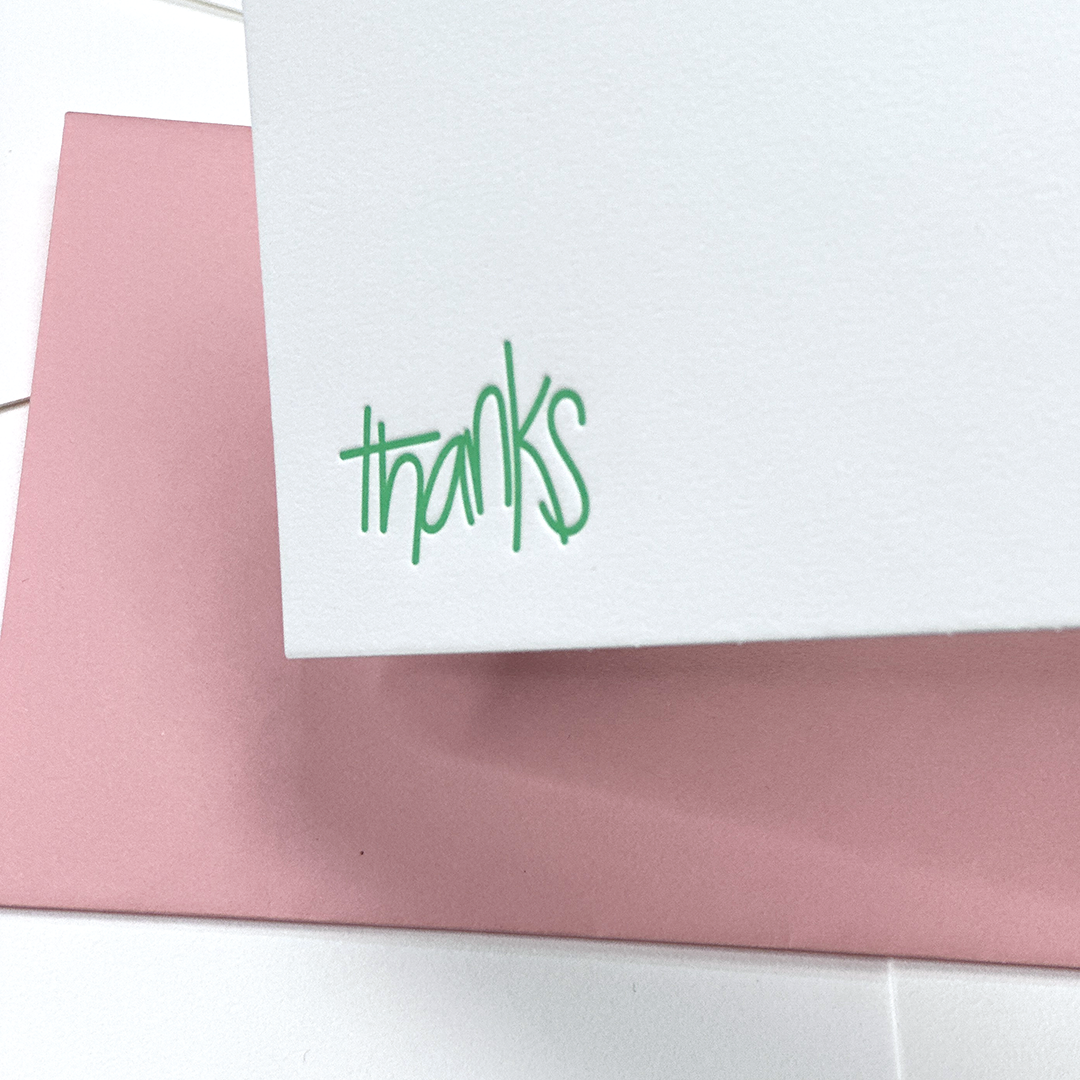 Tiny Thanks, Letterpress Notecard Set