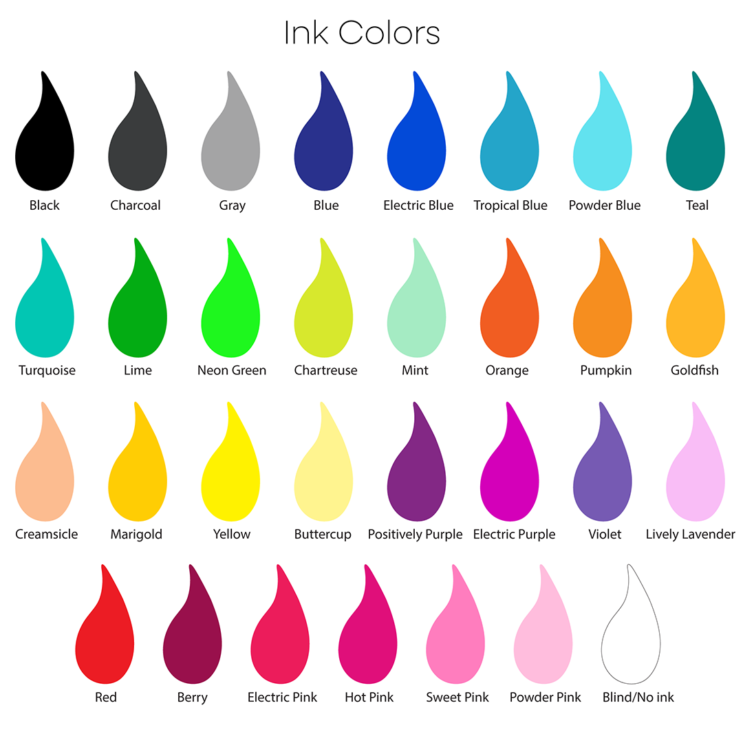 Ink color options