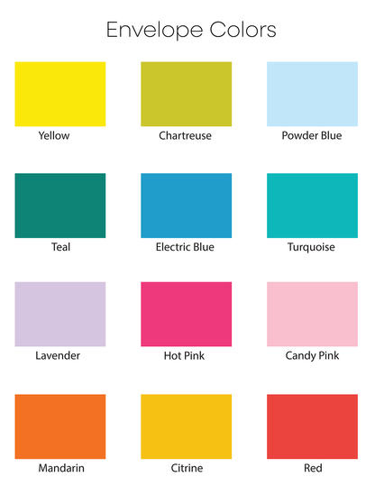 Envelope Color options