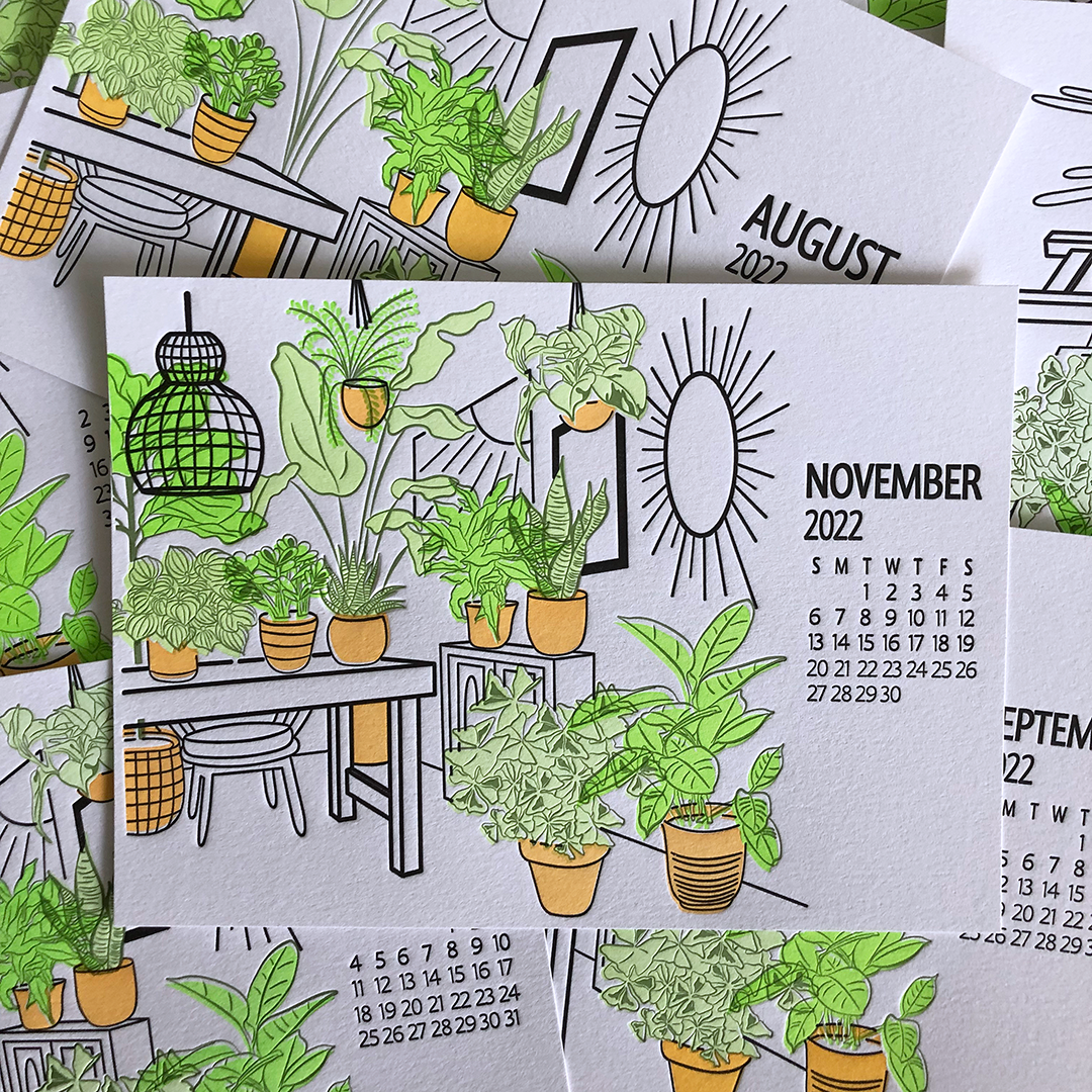 2022 Letterpress Calendar | Desk Accessories