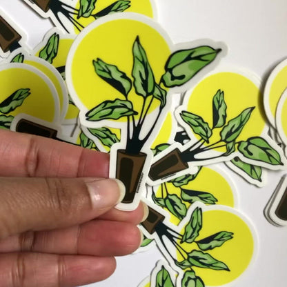 Plant Aesthetic Sticker | Weatherproof, Vinyl Sticker