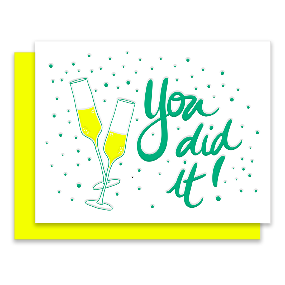 You did it! | Letterpress Greeting Card