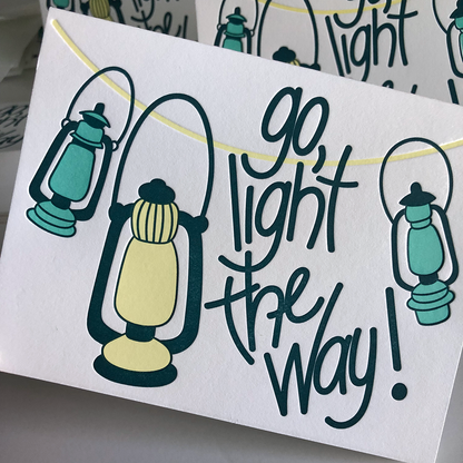 Light the way | Letterpress Greeting Card