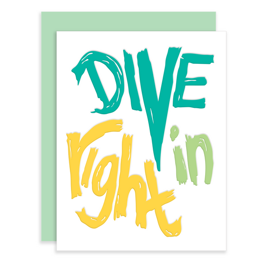 Dive Right In! | Letterpress Greeting Card