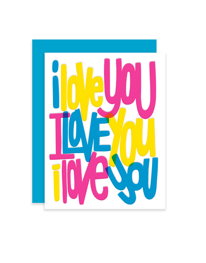 I Love You x 3 | Letterpress Card