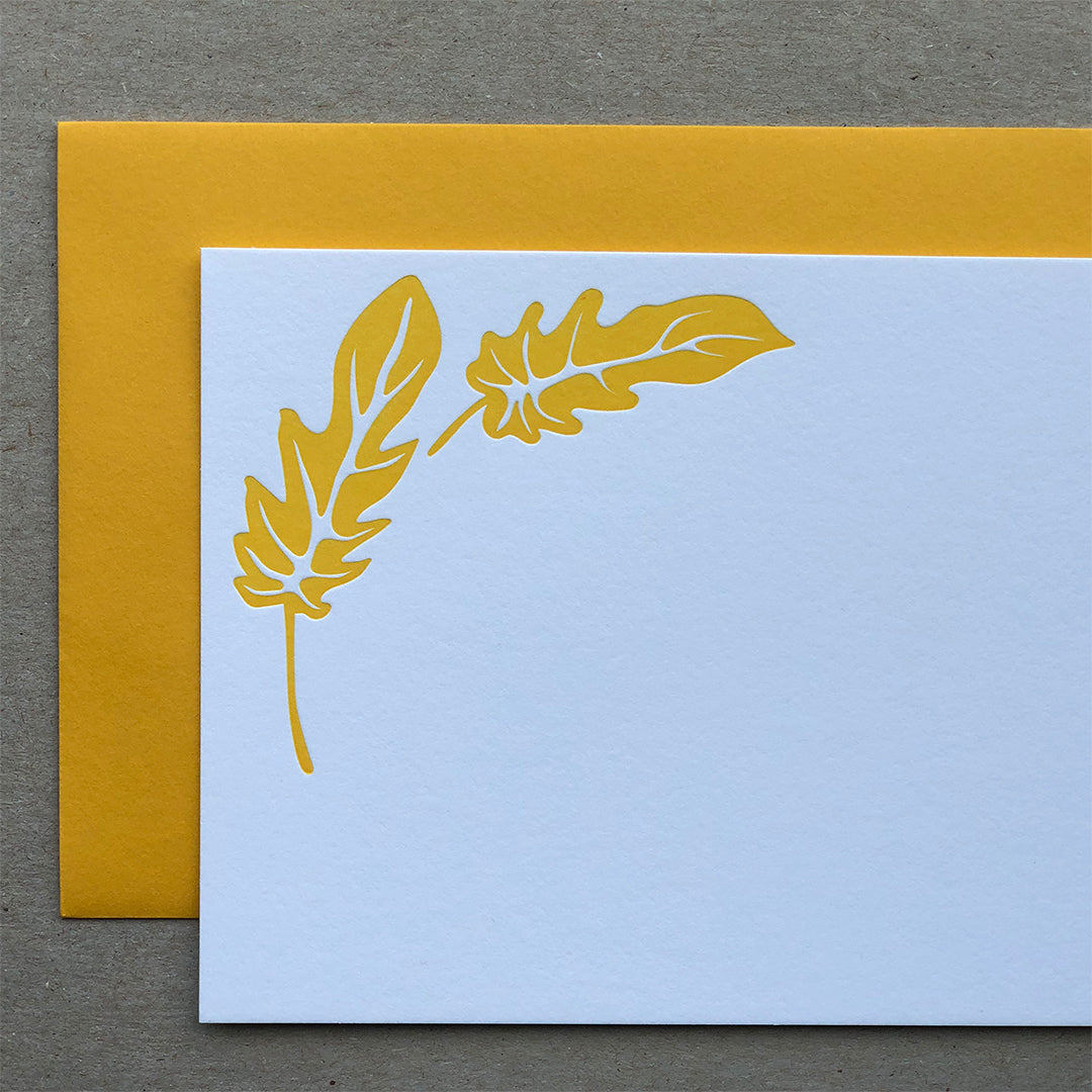 Large Leaf Flat card | Notecard Set of 10