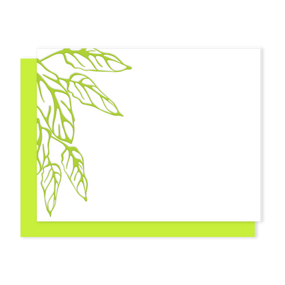 Overhanging Leaves, Letterpress Notecard Set