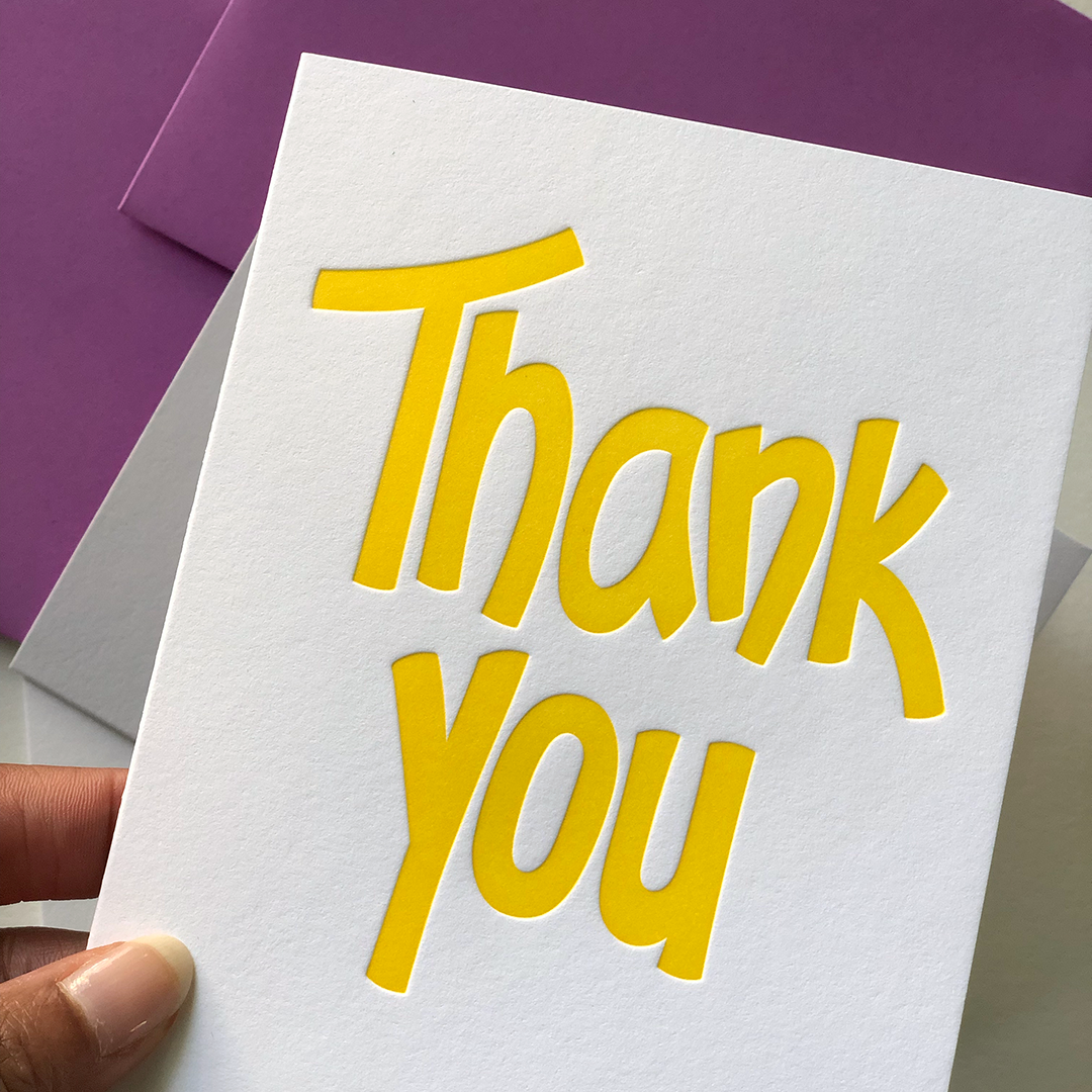 Thank You Card | Letterpress Greeting Card